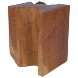 Walplus Solid Teak Wood Stool Durable And Elegant Seating Option - thumbnail 5