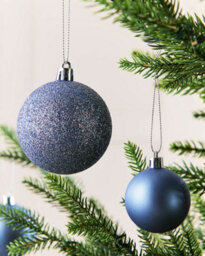 Werchristmas Set Of 50 Shatterproof Baubles, Ice Blue - thumbnail 4