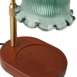 Komore Vintage Flower Green Glass Candle Warmer Lamp Adjustable Height - thumbnail 8