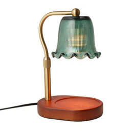 Komore Vintage Flower Green Glass Candle Warmer Lamp Adjustable Height - thumbnail 5