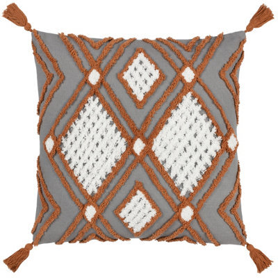 Furn. Aquene Tufted Tasselled Cushion Cover - image 1