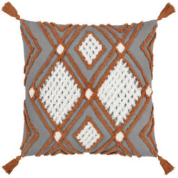 Furn. Aquene Tufted Tasselled Cushion Cover - thumbnail 1