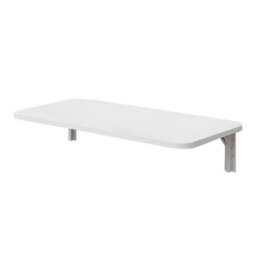 White Folding Wall Mounted Shelf Unit Dining Table Drop Leaf Laptop Desk Storage - thumbnail 1