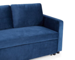 Home Detail Dorset 3 Seater Pull-Out Reversible Chaise Sofa Bed, Blue Velvet - thumbnail 6