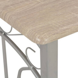 Berkfield 3 Piece Bar Set Wood And Steel - thumbnail 5