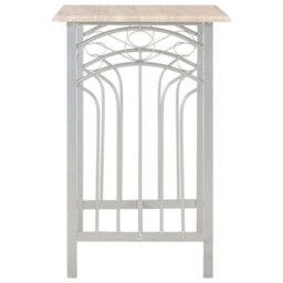 Berkfield 3 Piece Bar Set Wood And Steel - thumbnail 4