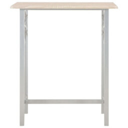 Berkfield 3 Piece Bar Set Wood And Steel - thumbnail 3
