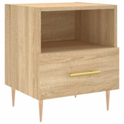 Berkfield Bedside Cabinet Sonoma Oak 40X35X47.5 Cm Engineered Wood - thumbnail 2