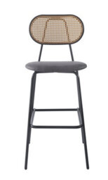 Nordlys Set Of 2 Industrial Bar Stools With Rattan Modern Design Style Dining Room - thumbnail 7