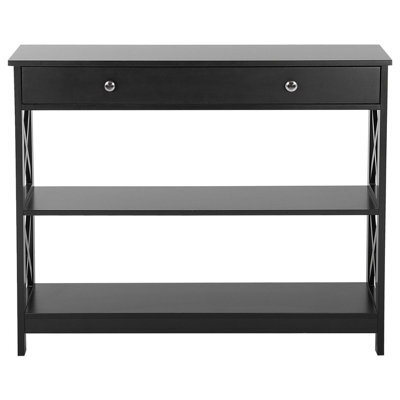 Wyld And Coco Nordichome Sideboard 100 X 30 Cm Black With 1 Drawer And 2 Shelves - image 1
