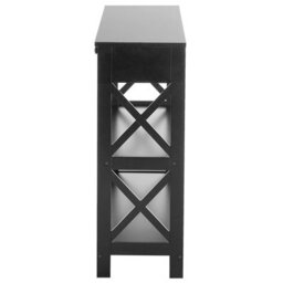 Wyld And Coco Nordichome Sideboard 100 X 30 Cm Black With 1 Drawer And 2 Shelves - thumbnail 7