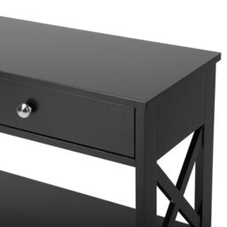 Wyld And Coco Nordichome Sideboard 100 X 30 Cm Black With 1 Drawer And 2 Shelves - thumbnail 8