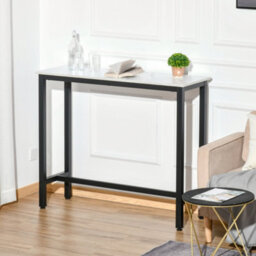 Homcom Bar Table Coffee Table With Adjustable Footpads For Breakfast Dining - thumbnail 8