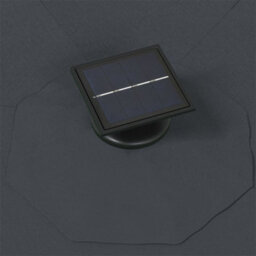 Berkfield Wall-Mounted Parasol With Leds And Metal Pole 300 Cm Anthracite - thumbnail 6
