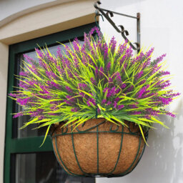 Amorly 32Pcs Uv Resistant No Fade Outdoor Artificial Plants  Flowers,fake Lavender Flowers Indoor  Outdoor Decor For Planter Front Porch - thumbnail 5