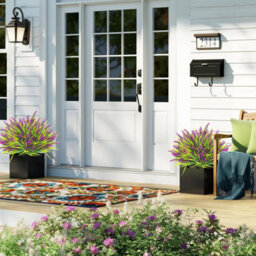 Amorly 32Pcs Uv Resistant No Fade Outdoor Artificial Plants  Flowers,fake Lavender Flowers Indoor  Outdoor Decor For Planter Front Porch - thumbnail 4