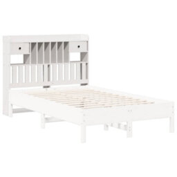 Berkfield Headboard With Storage White 135 Cm Solid Wood Pine - thumbnail 7