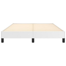 Berkfield Bed Frame White 135X190 Cm 4Ft6 Double Faux Leather - thumbnail 5