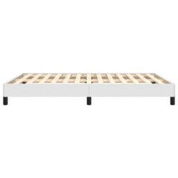 Berkfield Bed Frame White 135X190 Cm 4Ft6 Double Faux Leather - thumbnail 6