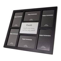 Happy Homewares Modern Black Multi Collage Picture Frame With Family Wording And Cute Phrase - thumbnail 2