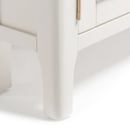 Furniturebox Uk Belle Oak Wood And Cream Corner Tv Stand - thumbnail 7