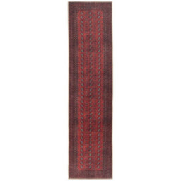 Loomed Distressed Red Traditional Persian Style Washable Non Slip Runner Rug 60X240Cm - thumbnail 1