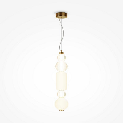 Luminosa Lighting Luminosa Maytoni Collar Ii Modern Slim Pendant Ceiling Light Gold Integrated Led 3000K - image 1