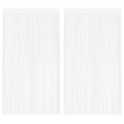 Berkfield String Curtains 2 Pcs 140X250 Cm White