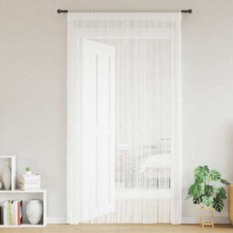 Berkfield String Curtains 2 Pcs 140X250 Cm White - thumbnail 2