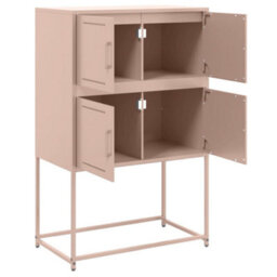 Berkfield Sideboard Pink 68.5X38.5X107 Cm Steel - thumbnail 9