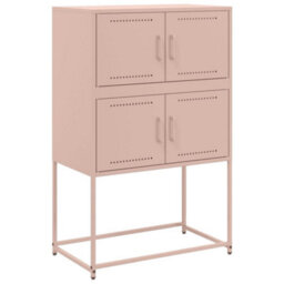 Berkfield Sideboard Pink 68.5X38.5X107 Cm Steel - thumbnail 2