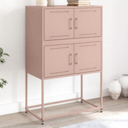 Berkfield Sideboard Pink 68.5X38.5X107 Cm Steel - thumbnail 1