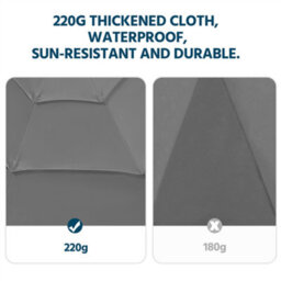 Yaheetech Grey 3.2M 3 Tier Tiltable Patio Parasol Vented Table Umbrella With Crank - thumbnail 8