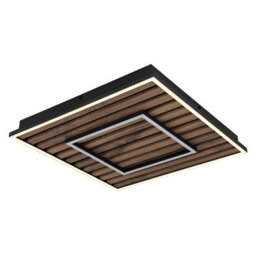 Luminosa Lighting Luminosa Woody 45Cm Integrated Led Semi Flush Ceiling Light Matt Black Led 3000K - thumbnail 5