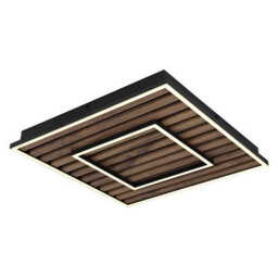 Luminosa Lighting Luminosa Woody 45Cm Integrated Led Semi Flush Ceiling Light Matt Black Led 3000K