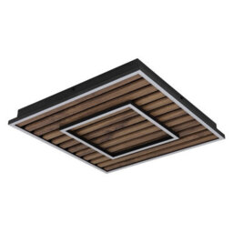 Luminosa Lighting Luminosa Woody 45Cm Integrated Led Semi Flush Ceiling Light Matt Black Led 3000K - thumbnail 2