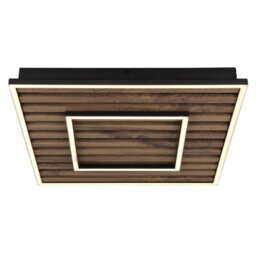 Luminosa Lighting Luminosa Woody 45Cm Integrated Led Semi Flush Ceiling Light Matt Black Led 3000K - thumbnail 3
