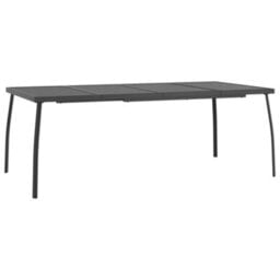 Berkfield 9 Piece Garden Dining Set Anthracite Metal Mesh - thumbnail 6