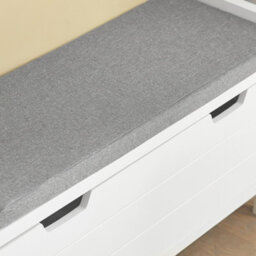Sobuy Fsr97-W, Hallway Storage Bench Shoe Rack Shoe Cabinet With Seat Cushion,white,w91Xd30Xh50 - thumbnail 8