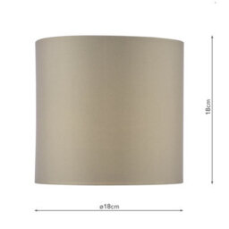 DAR Suelita Taupe Cotton Cylinder Shade 18.5Cm - thumbnail 3