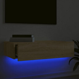 Walplus Tv Cabinet With Led Lights Sonoma Oak 60X35X15.5 Cm - thumbnail 4