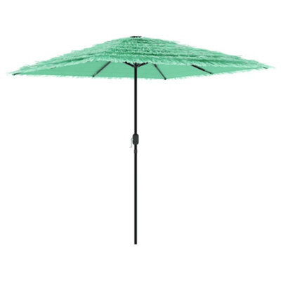 Berkfield Durable Garden Parasol With Steel Pole Green 248X248X248 Cm