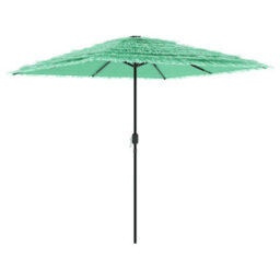 Berkfield Durable Garden Parasol With Steel Pole Green 248X248X248 Cm
