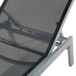 Beliani Sun Lounger Catania Reclining Metal Black - thumbnail 6