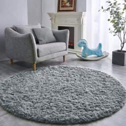 Ameha Shaggy Rugs Soft Nonslip Area Round Grey Rug Living Room Bedroom Mat-120X120 Cm For Indoor/outdoor Rug - thumbnail 7