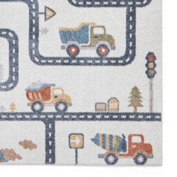 Multicolour Pictorial 40mm Thick Stain-Resistant Rug For Bedroom, Dining Room, Easy To Clean Modern Rug-120Cm X 170Cm - thumbnail 3