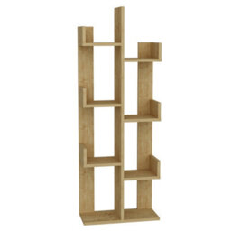 Decorotika Lusia 4-Tier Bookcase Shelving Unit Sapphire Oak - thumbnail 7