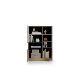 Arte Kanu White And Oak Copenhagen Highboard Cabinet 90Cm - thumbnail 6