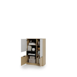 Arte Kanu White And Oak Copenhagen Highboard Cabinet 90Cm - thumbnail 3