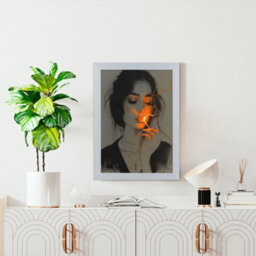 "AK Frames Sleek 14X12"" Silver Thin Modern Picture Frame - Slim And Design For Posters, Prints And Photos - Elegant Wall Frame Decor" - thumbnail 4